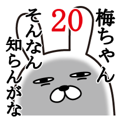 [LINEスタンプ] 梅ちゃんが使う面白名前スタンプ20