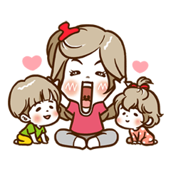 [LINEスタンプ] Touched's family:Mamma Mia(Mommy only)