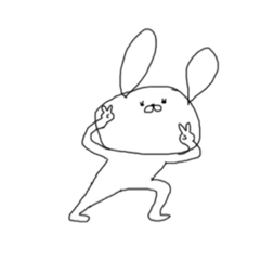 [LINEスタンプ] うさぎと ともだちの くま